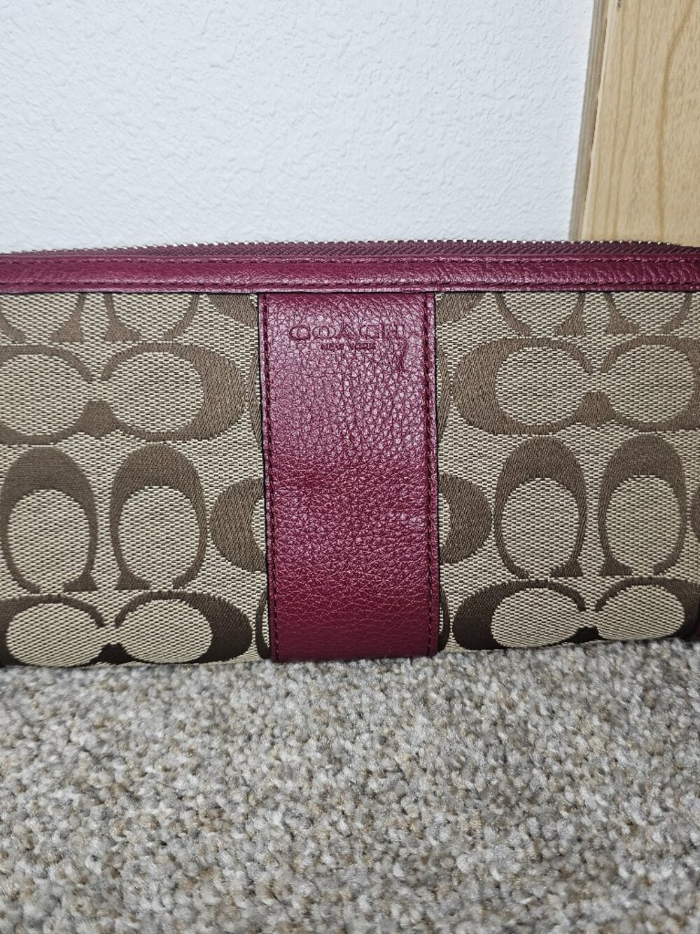 Coach burgundy wallet